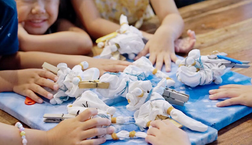 Tie and dye - Phase de nouage