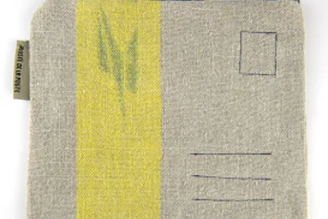 Pochette Zip en toile postale